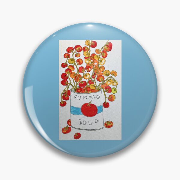 Item preview, Tomatoes in a Can - Pen and Ink with Watercolor Brush Pens designed and sold by phylliswalter.
