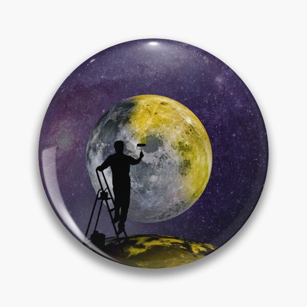 Item preview, planet colour. Moon painting from earth designed and sold by ApurwaArtShop.