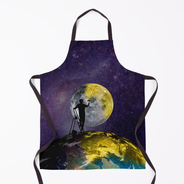 Item preview, planet colour. Moon painting from earth designed and sold by ApurwaArtShop.