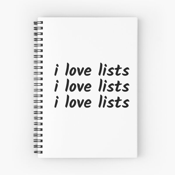 Item preview, I love lists | Text-Based | Gift for List Lover | Checklist | Light Background designed and sold by SidefatSayings.