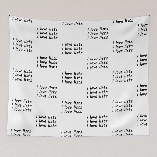 Item preview, I love lists | Text-Based | Gift for List Lover | Checklist | Light Background designed and sold by SidefatSayings.