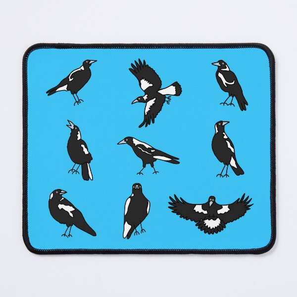 Item preview, Many Magpies on Blue designed and sold by Digitaldingo.