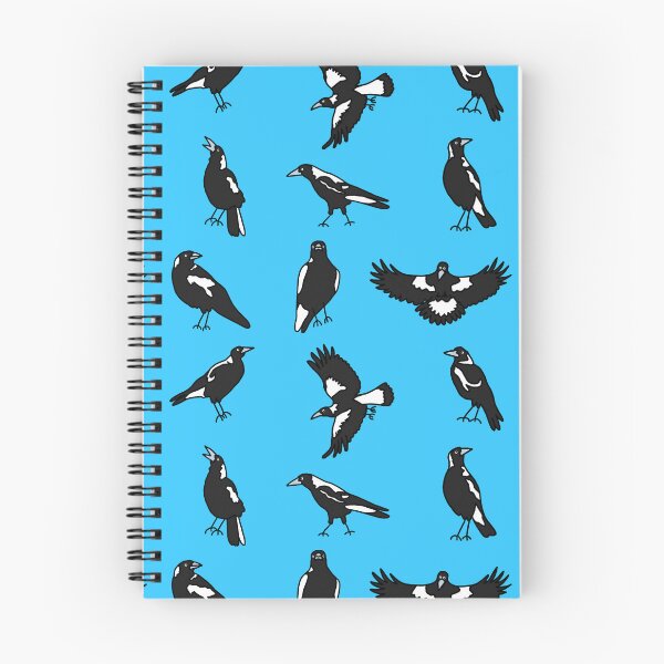 Item preview, Many Magpies on Blue designed and sold by Digitaldingo.