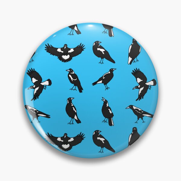 Item preview, Many Magpies on Blue designed and sold by Digitaldingo.