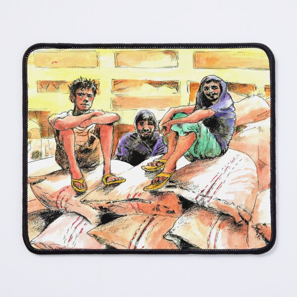 Item preview, Rice Bag Laborers On Break - Watercolor Print By Don Sylvester designed and sold by DonSylvester.