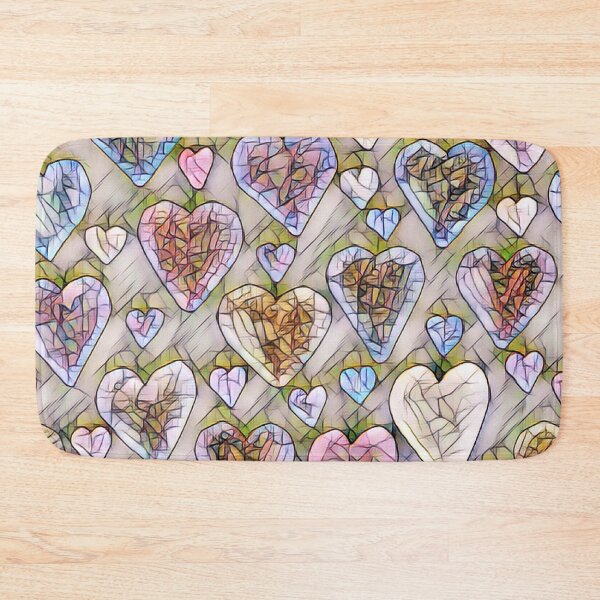 Item preview, Mosaic Hearts Seamless Pattern designed and sold by Edenglow Prints & Peculiars.
