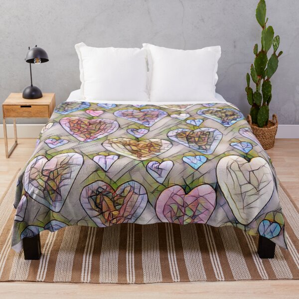 Item preview, Mosaic Hearts Seamless Pattern designed and sold by Edenglow Prints & Peculiars.