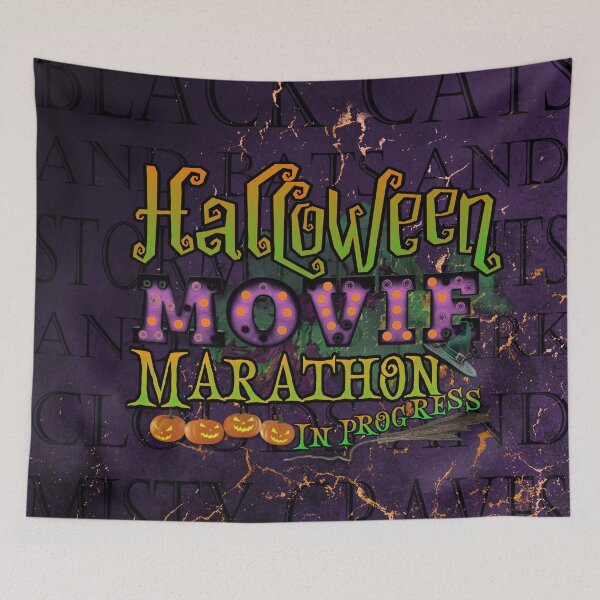 Item preview, Halloween Movie Marathon In Progress Purple Orange Marquee Letter Lights designed and sold by ChicoryJunction.