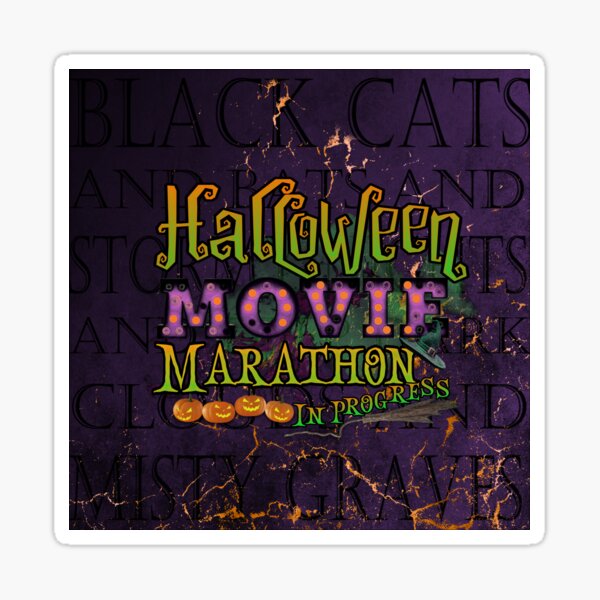 Item preview, Halloween Movie Marathon In Progress Purple Orange Marquee Letter Lights designed and sold by ChicoryJunction.