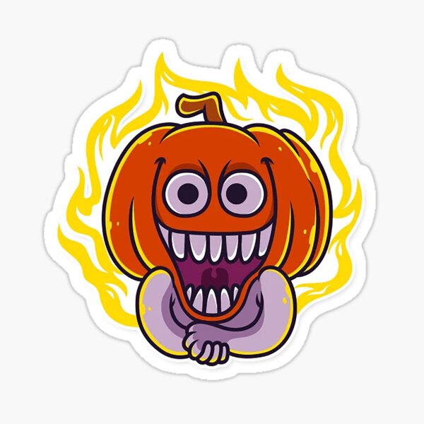 "The great jack o lantern blaze, pumpkin blaze" Sticker for Sale by