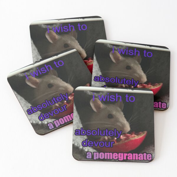 Item preview, i wish to absolutely devour a pomegranate rat designed and sold by ren.