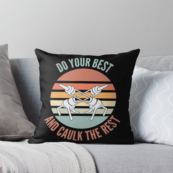 Item preview, Do Your Best and Caulk The Rest Retro Sunset Handyman designed and sold by PeachesMommy.