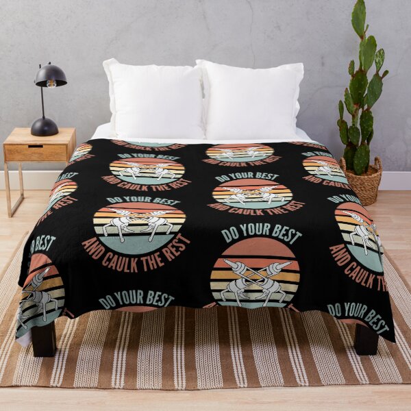 Item preview, Do Your Best and Caulk The Rest Retro Sunset Handyman designed and sold by PeachesMommy.