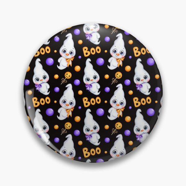 Item preview, Halloween Cute Ghost Seamless Pattern designed and sold by Edenglow Prints & Peculiars.