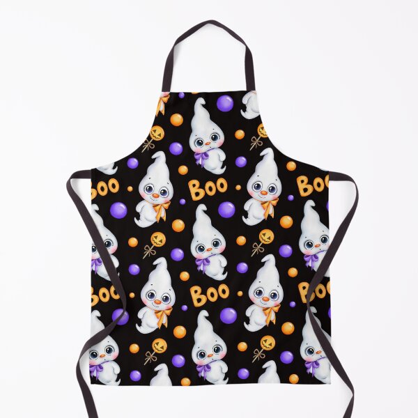 Item preview, Halloween Cute Ghost Seamless Pattern designed and sold by Edenglow Prints & Peculiars.