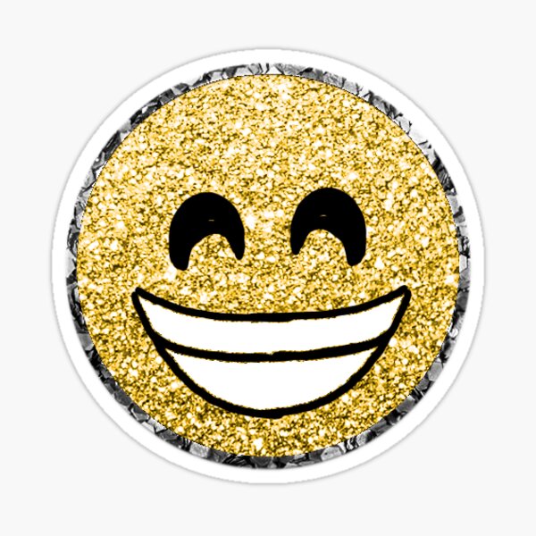 Smile Glitter Smiley Emoji Emoticon Sticker For Sale By Hodlboss