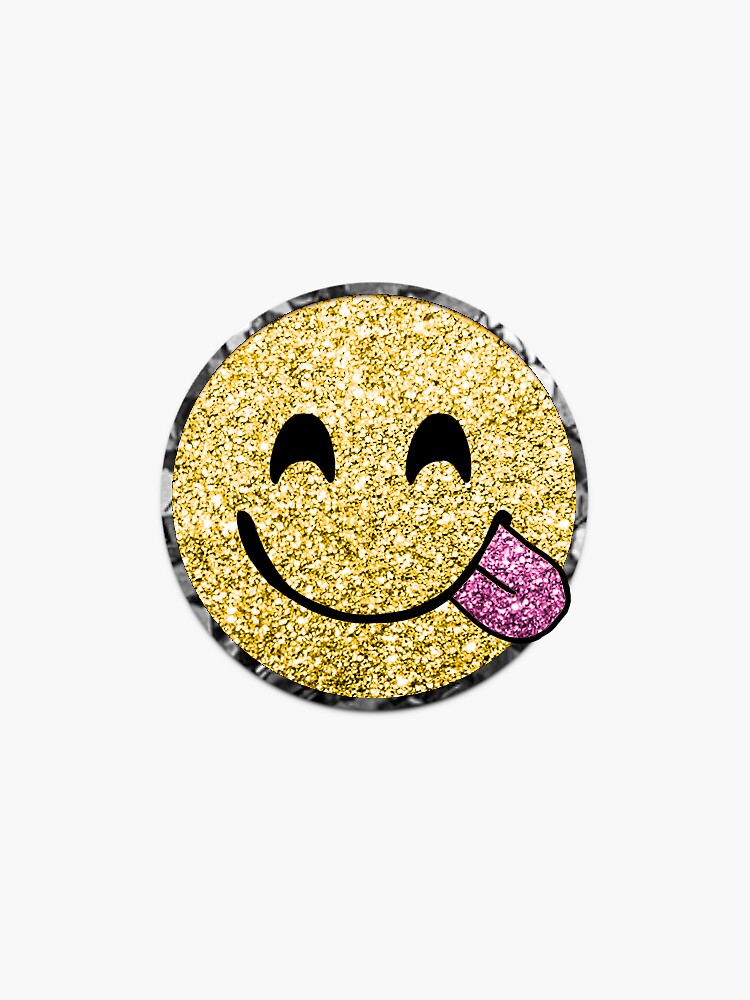 "Yummy Face Glitter Smiley Emoji Emoticon" Sticker for Sale by HodlBoss