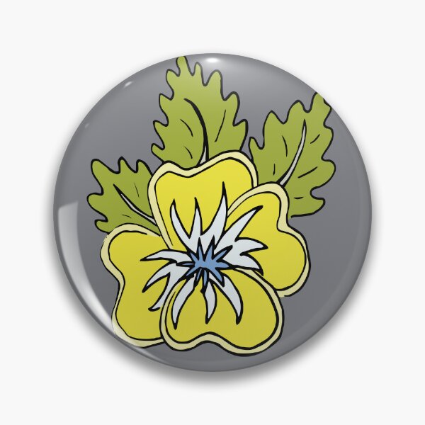 Item preview, Cheerful Yellow Wild Pansy Flower Cartoon Illustration  designed and sold by AngelDawnDesign.