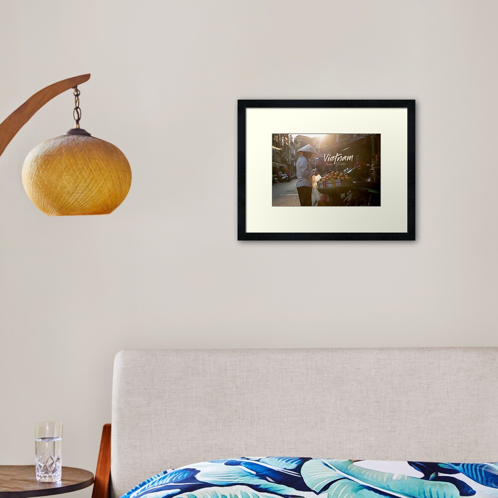Vietnam street market Framed Art Print