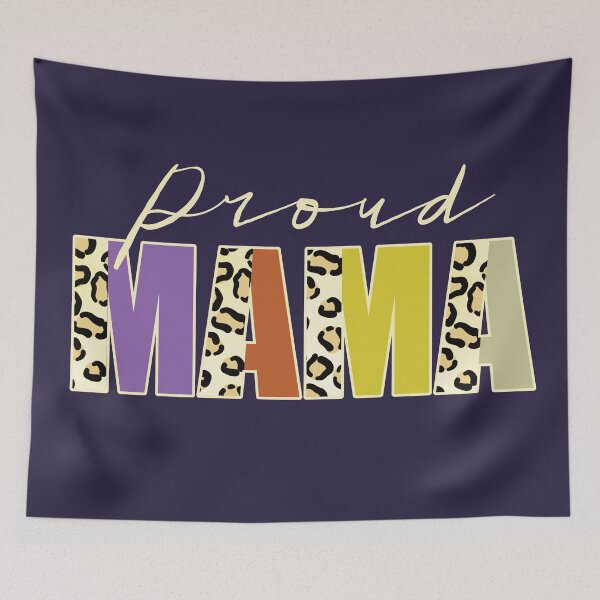 Item preview, Proud Mama Leopard Print Text Retro Family Quote designed and sold by CRHPOD20.
