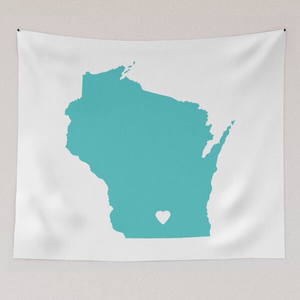 Item preview, Wisconsin Love in Turquoise designed and sold by Maren Misner.