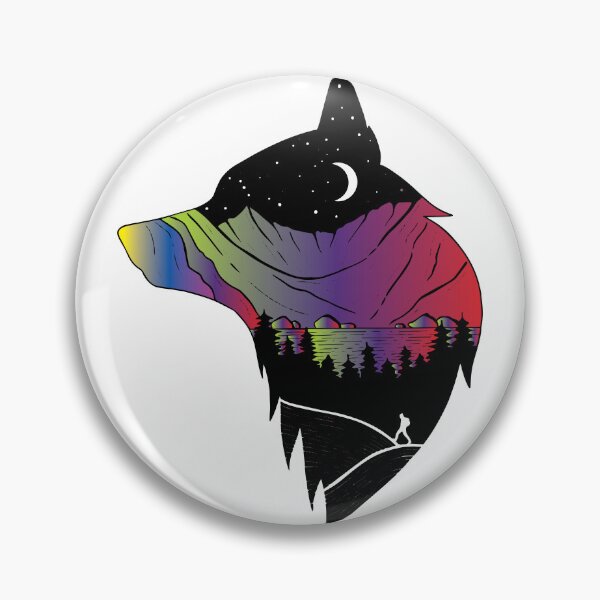 Item preview, wolf of the night, moon and stars mountains designed and sold by XXgooddeedXX.