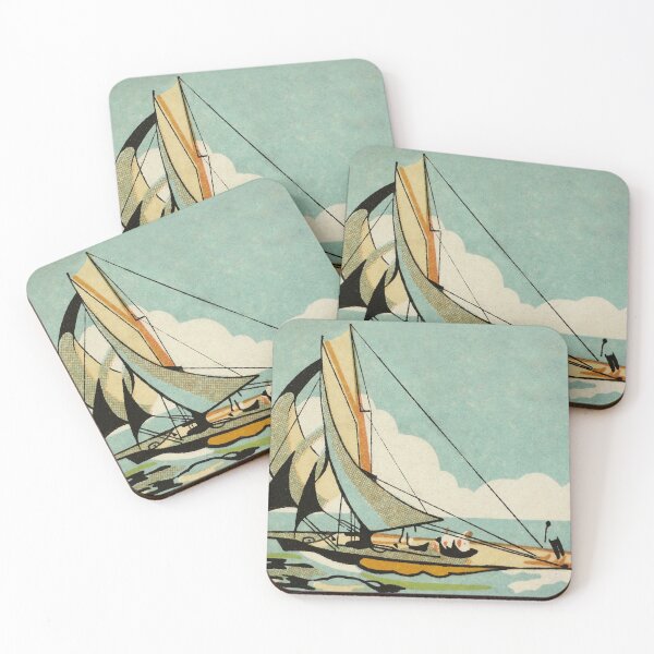 Aperçu de l'œuvre Sailboat, Japanese Vintage Art créée et vendue par vintagevivian.
