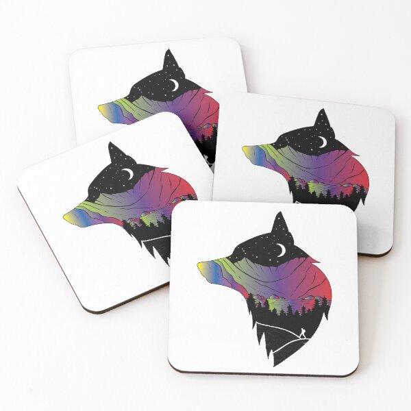 Item preview, wolf of the night, moon and stars mountains designed and sold by XXgooddeedXX.