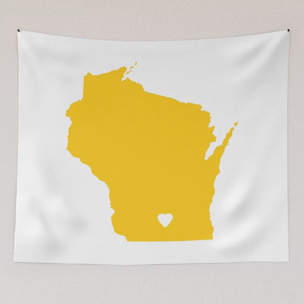 Item preview, Wisconsin Love in Mustard designed and sold by Maren Misner.