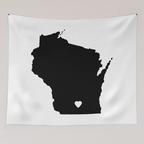 Item preview, Wisconsin Love in Black designed and sold by Maren Misner.