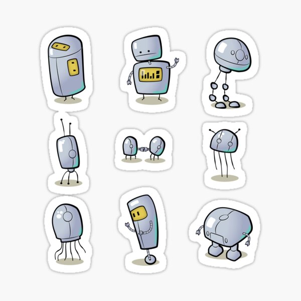 Jumbo Robot Sticker Sheet - Pack 1 Sticker