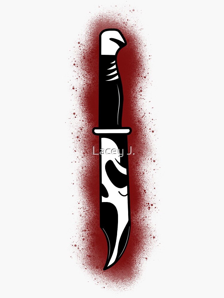 "Ghostface Knife" Sticker for Sale by Lacey J. Redbubble
