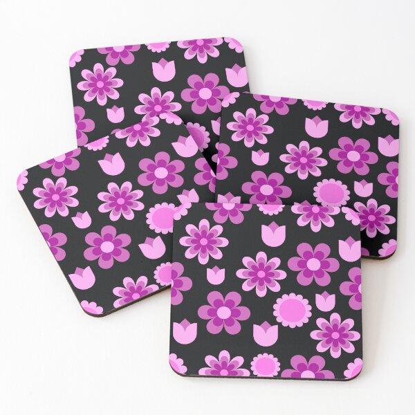 Item preview, Pink Retro flowers design designed and sold by Itzjustlife.