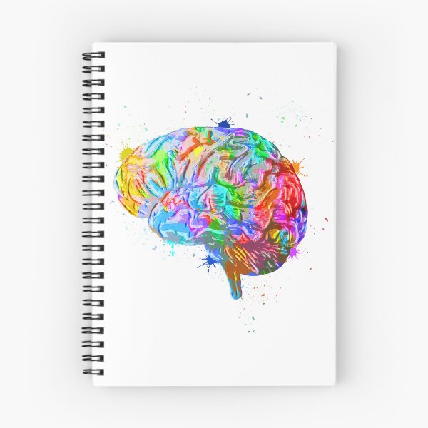 Item preview, Human Brain Anatomy : Colorful anatomical Brain in Watercolor and ink canva designed and sold by HA  Design.