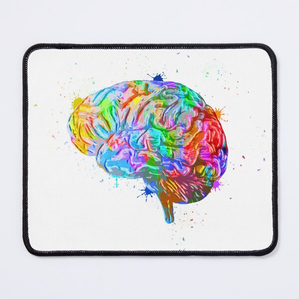Item preview, Human Brain Anatomy : Colorful anatomical Brain in Watercolor and ink canva designed and sold by HA  Design.