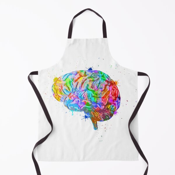 Item preview, Human Brain Anatomy : Colorful anatomical Brain in Watercolor and ink canva designed and sold by HA Design.
