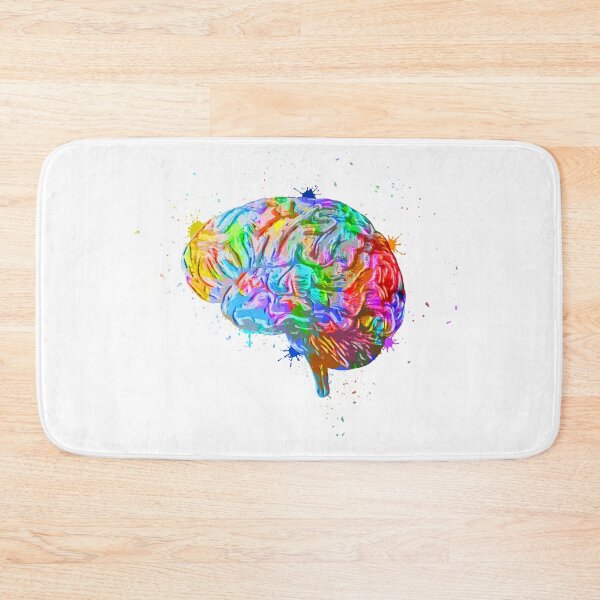 Item preview, Human Brain Anatomy : Colorful anatomical Brain in Watercolor and ink canva designed and sold by HA  Design.