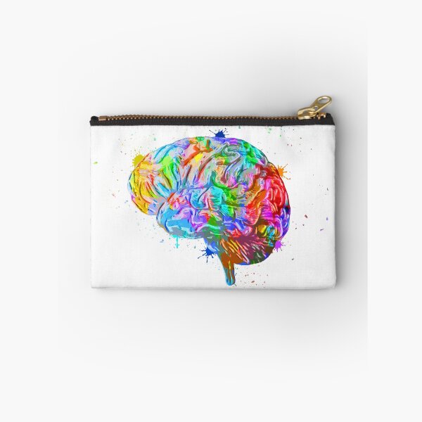 Item preview, Human Brain Anatomy : Colorful anatomical Brain in Watercolor and ink canva designed and sold by HA  Design.