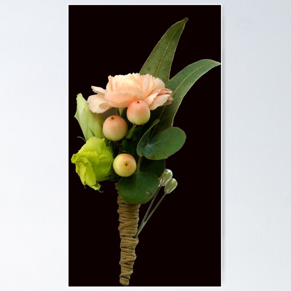 The Boutonniere - Fleurieu Wedding - Adelaide Hills Wedding by South Australian artist Avril Thomas Poster