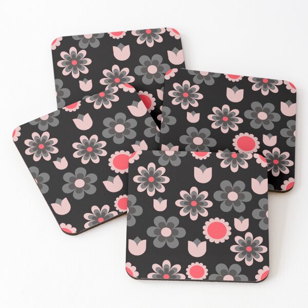 Item preview,  Peach and Gray Retro flowers design designed and sold by Itzjustlife.