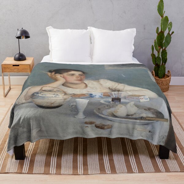 Item preview, Woman at Breakfast Table Vintage Wall Art designed and sold by vintagevivian.