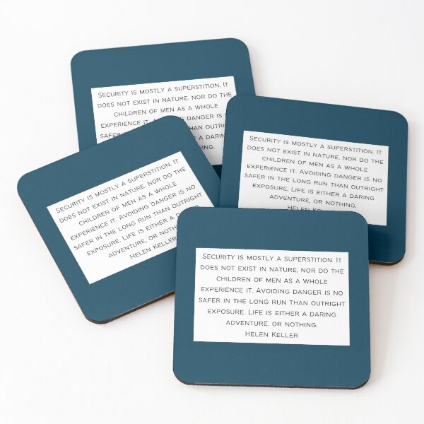 Item preview, Security is mostly a superstition quote by Helen Keller     designed and sold by PeakStyle100.