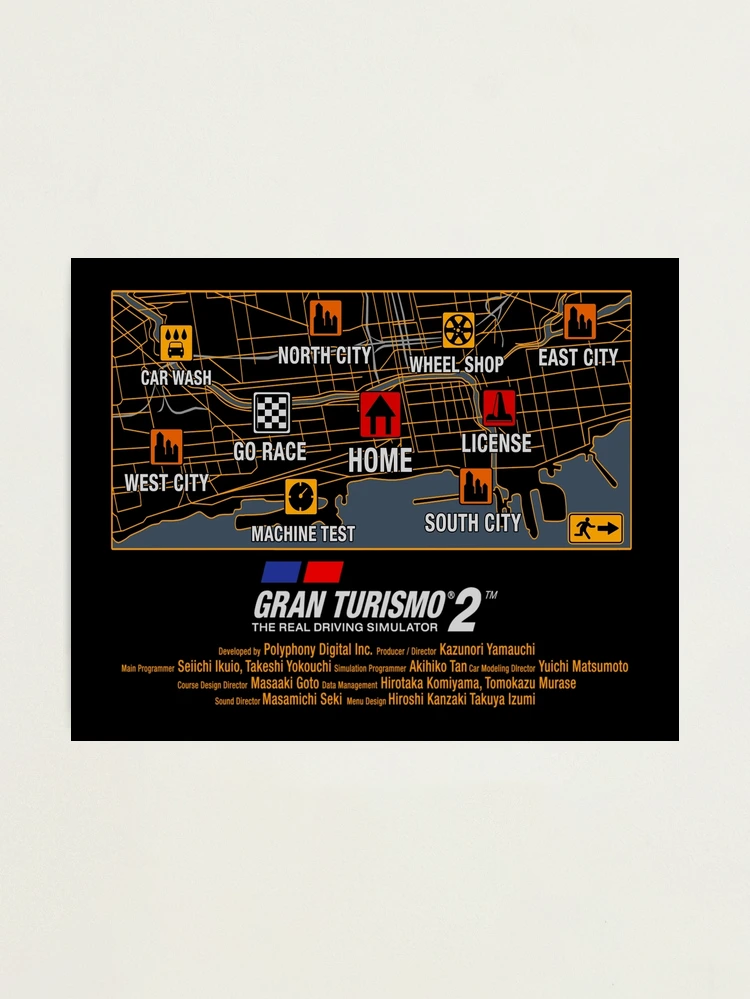 Gran Turismo Main Menu Map Photographic Print