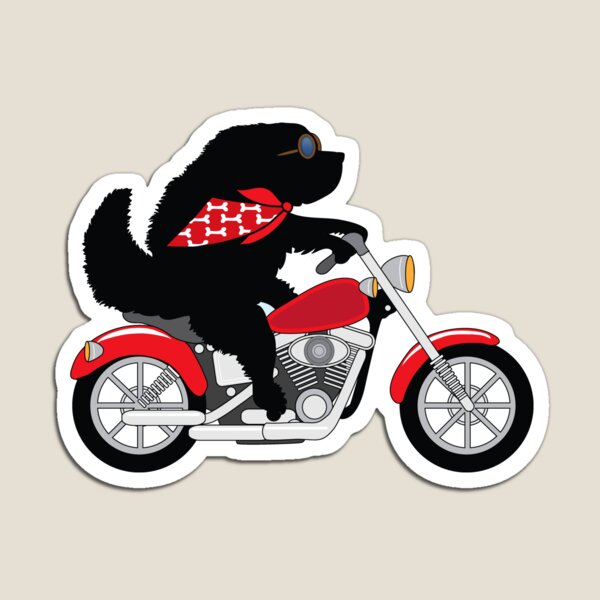Item preview, Just a Newfie Riding a Motorcycle designed and sold by Christine Mullis.