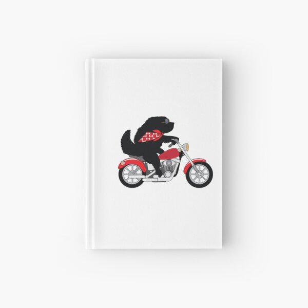 Just a Newfie Riding a Motorcycle Hardcover Journal