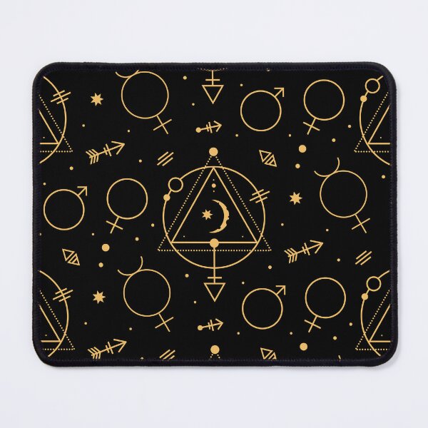 Item preview, Celestial Astrological Black and Golden Seamless Pattern designed and sold by silviaol.