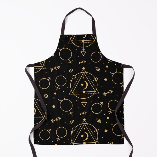Item preview, Celestial Astrological Black and Golden Seamless Pattern designed and sold by silviaol.