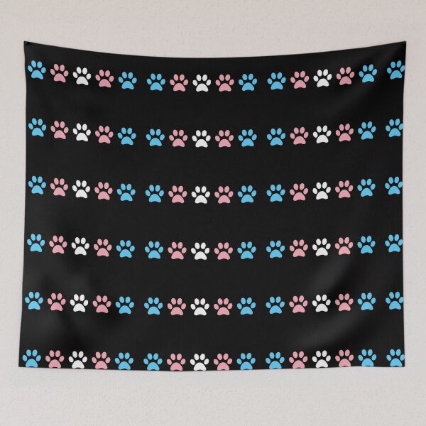 Item preview, Subtle Trans Pride Paw Prints designed and sold by ZhetWai.