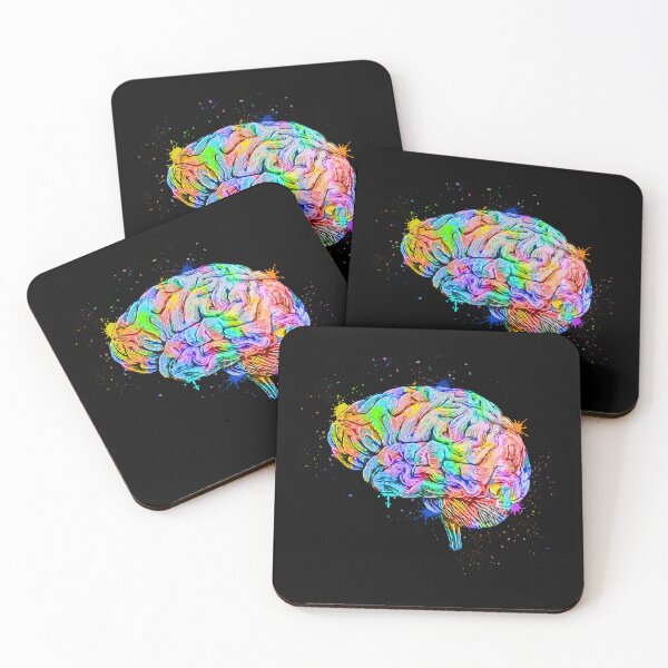 Item preview,  Human Brain Anatomy : Colorful anatomical Brain in Watercolor and ink canva designed and sold by HA  Design.