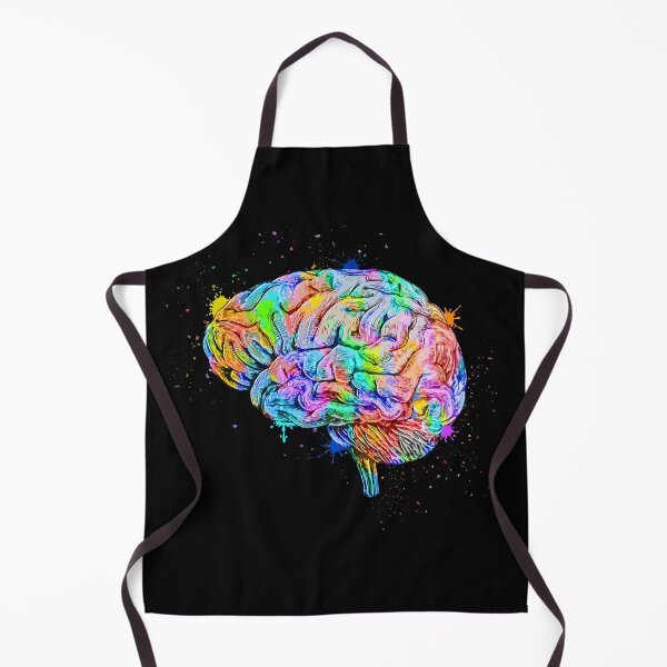 Item preview, Human Brain Anatomy : Colorful anatomical Brain in Watercolor and ink canva designed and sold by HA Design.